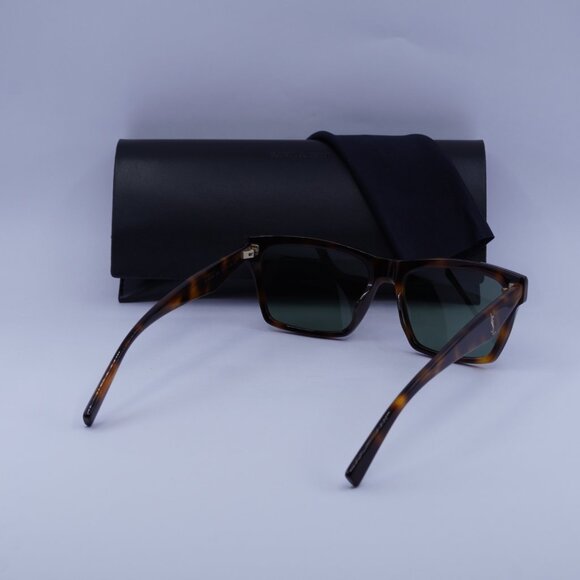 Saint Laurent SLM104 003 Square Sunglasses - Havana/Green - Picture 12 of 13